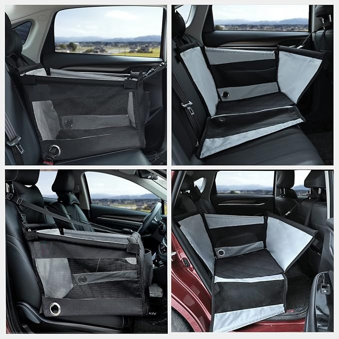 Spacious Pet Car Seat - Foldable and Washable