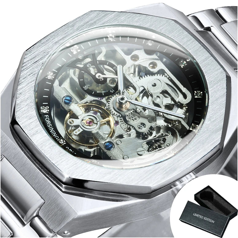 Intricate Skeleton Automatic Mechanical Wristwatch