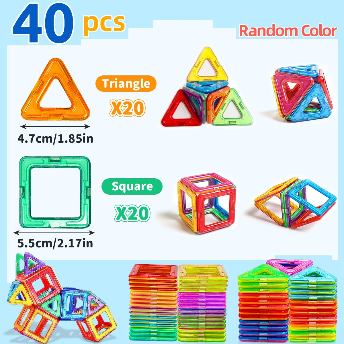 Magnetic Building Blocks - Educational STEM Construction Toys