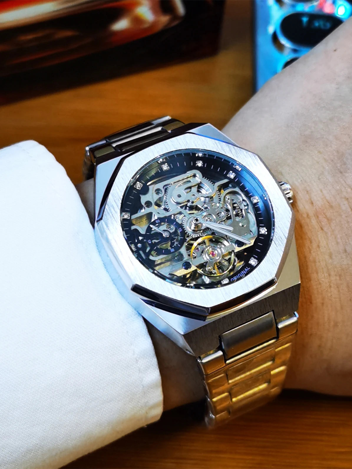 Intricate Skeleton Automatic Mechanical Wristwatch