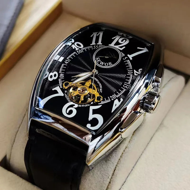 Luxury Automatic Tourbillon Skeleton Mechanical Watch
