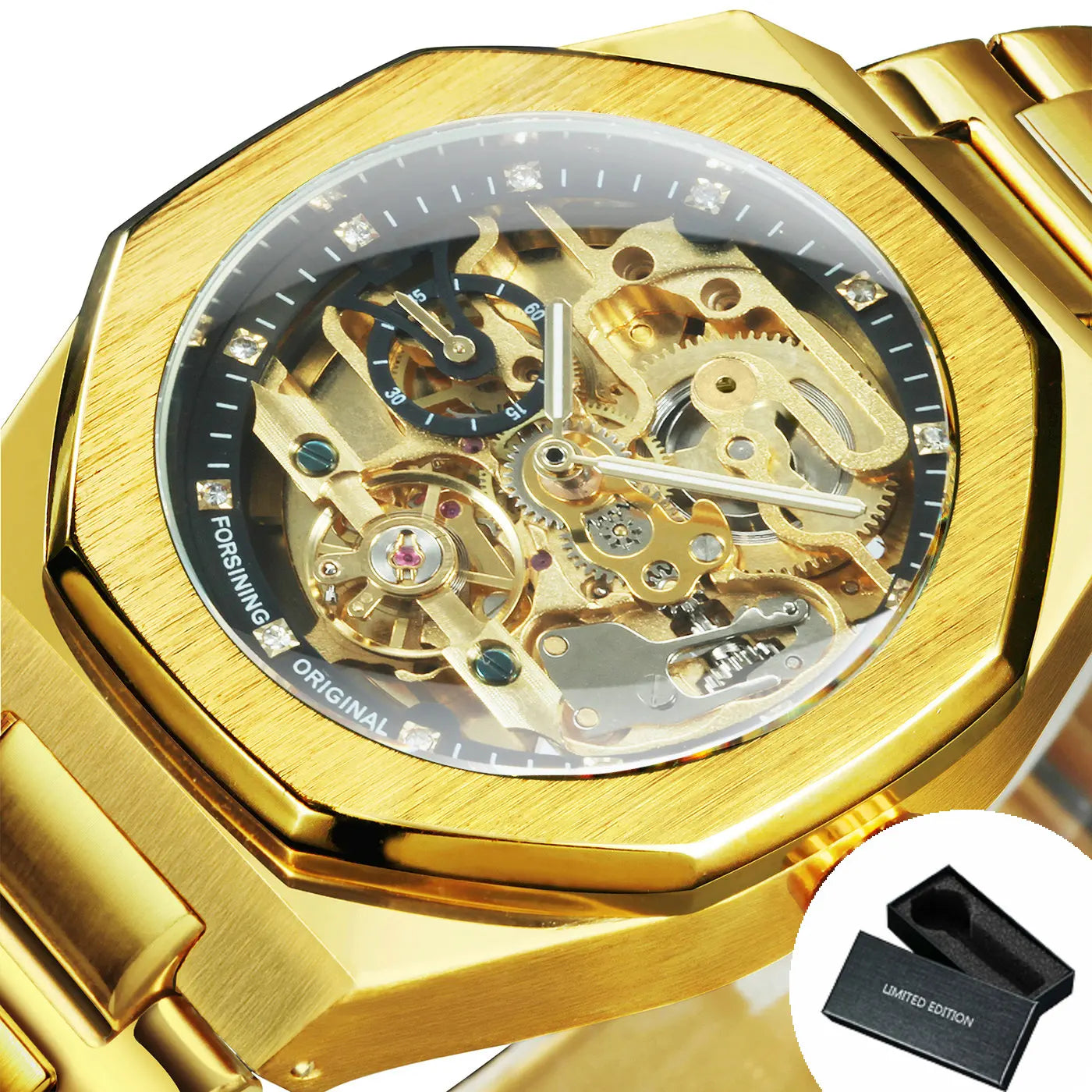 Intricate Skeleton Automatic Mechanical Wristwatch