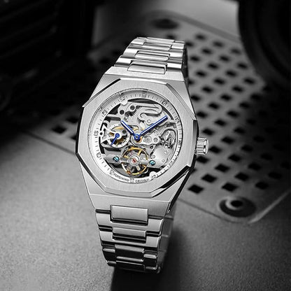 Intricate Skeleton Automatic Mechanical Wristwatch