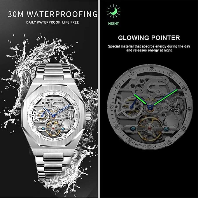 Intricate Skeleton Automatic Mechanical Wristwatch