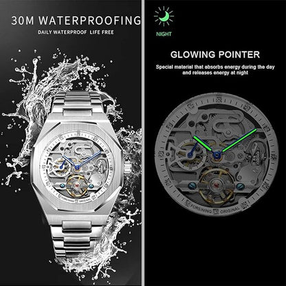 Intricate Skeleton Automatic Mechanical Wristwatch