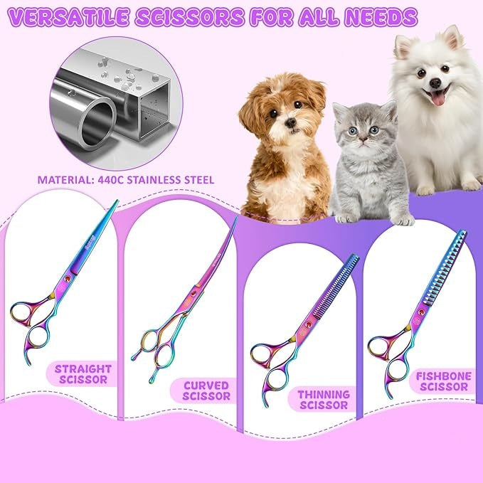 Professional Pet Grooming - 7 Piece Set