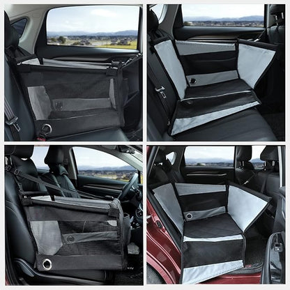 Spacious Pet Car Seat - Foldable and Washable