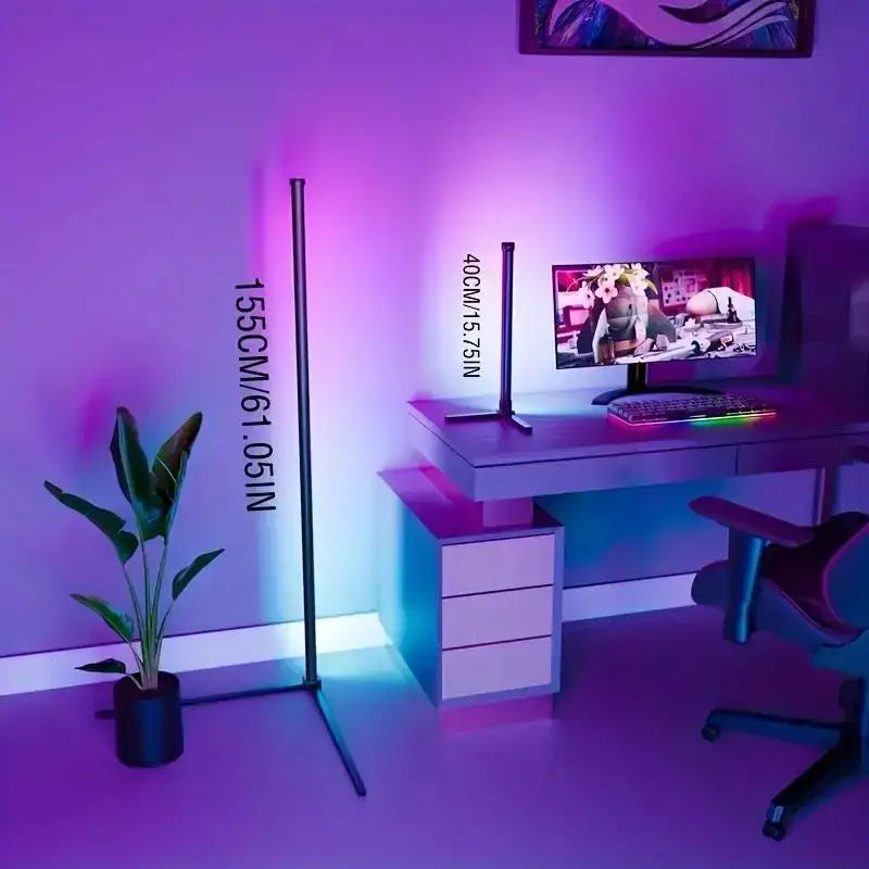 Space Saving Smart RGB LED Corner Floor Lamp