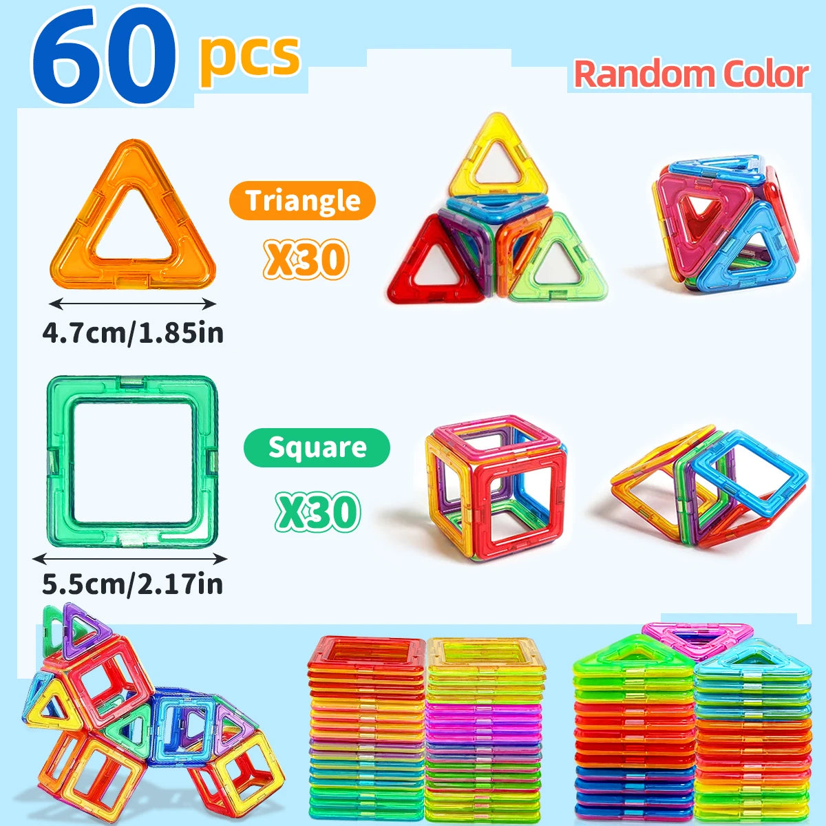 Magnetic Building Blocks - Educational STEM Construction Toys