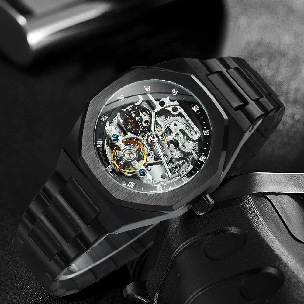 Intricate Skeleton Automatic Mechanical Wristwatch