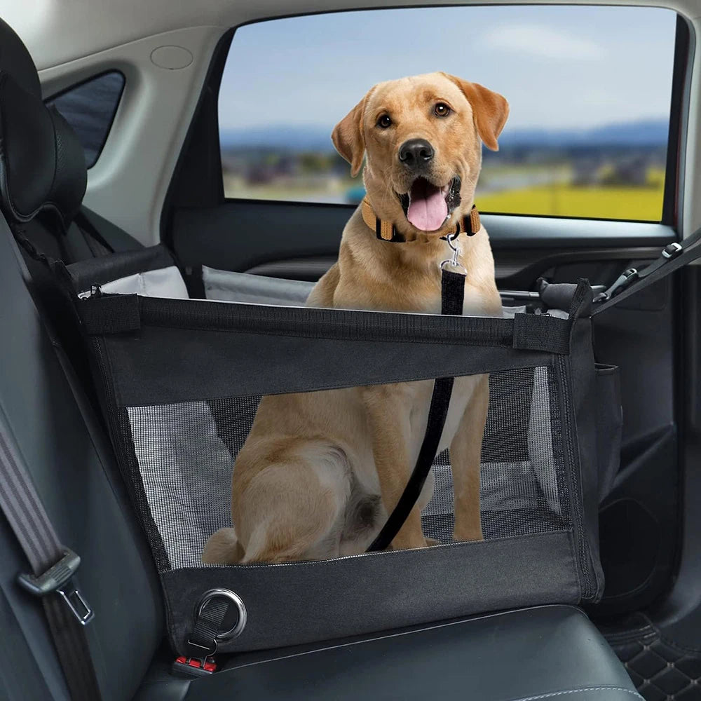 Spacious Pet Car Seat - Foldable and Washable