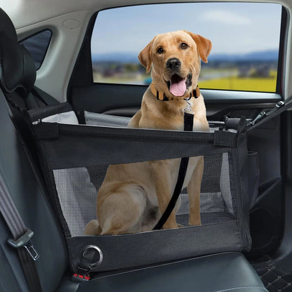 Spacious Pet Car Seat - Foldable and Washable