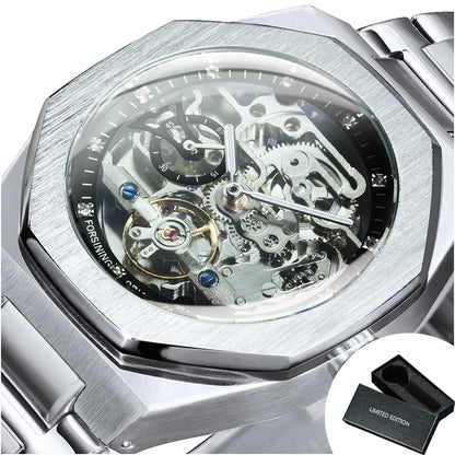 Intricate Skeleton Automatic Mechanical Wristwatch