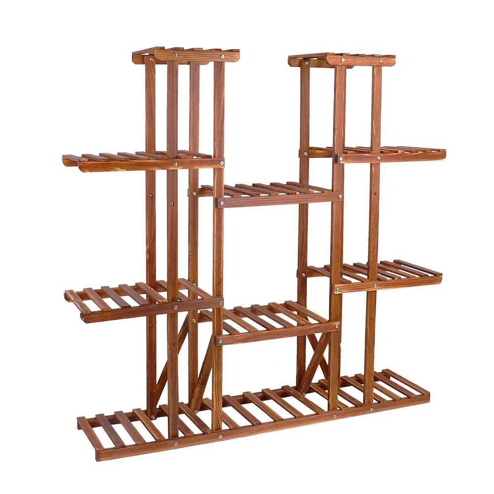 Multi-Tier Wooden Flower Pot Shelf