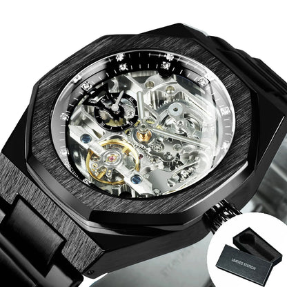 Intricate Skeleton Automatic Mechanical Wristwatch