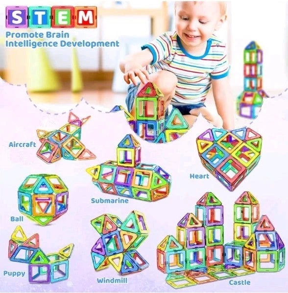 Magnetic Building Blocks - Educational STEM Construction Toys